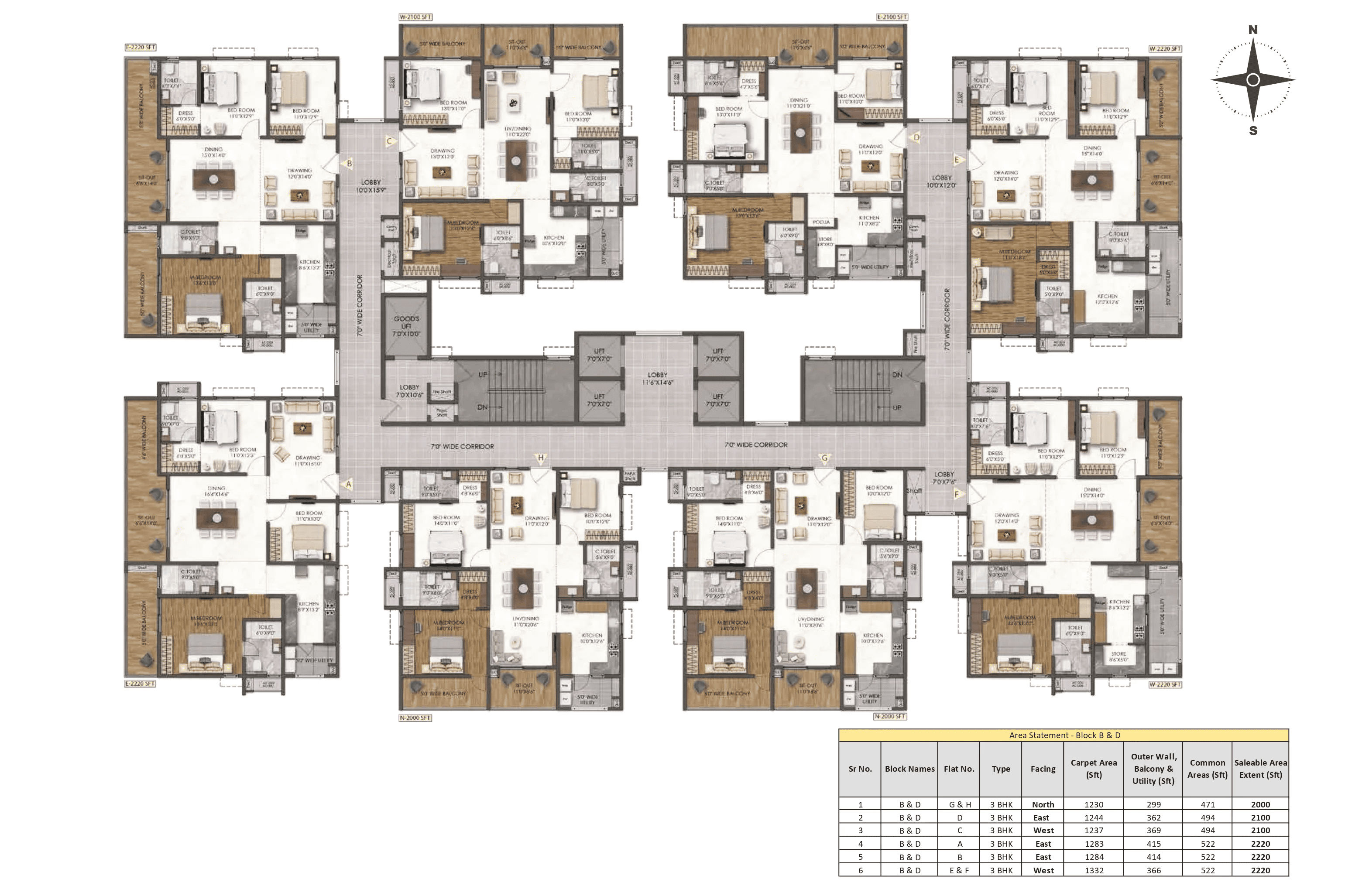 Block B & D Floor Plan